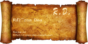 Rózsa Dea névjegykártya