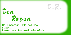 dea rozsa business card